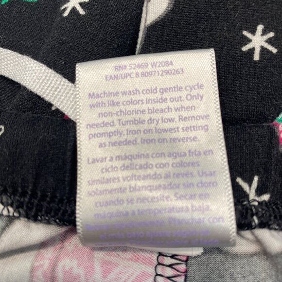 Xmas PJ Bottoms Polar Bear Joggers Secret Treasures XL Black Elastic Waist Cozy - Picture 8 of 10